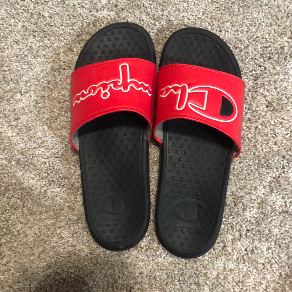 Used Champion flip flops size 9